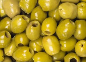 image of close up of dozens of pitted green olives